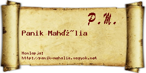 Panik Mahália névjegykártya
